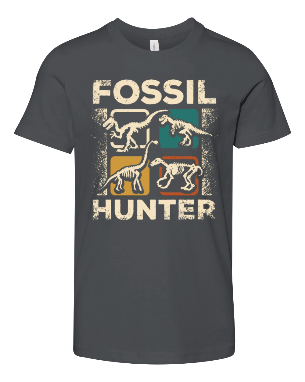 Dinosaur Fossil Hunter Digger for Paleontologist Youth Unisex Jersey Tee