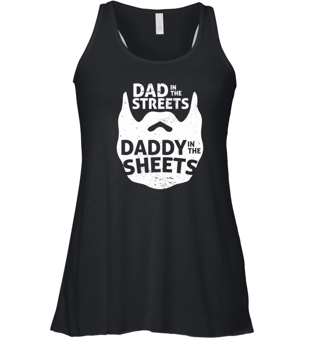 Funny Bearded Man Dad In The Streets Dad In The Women's Flowy Tank Top