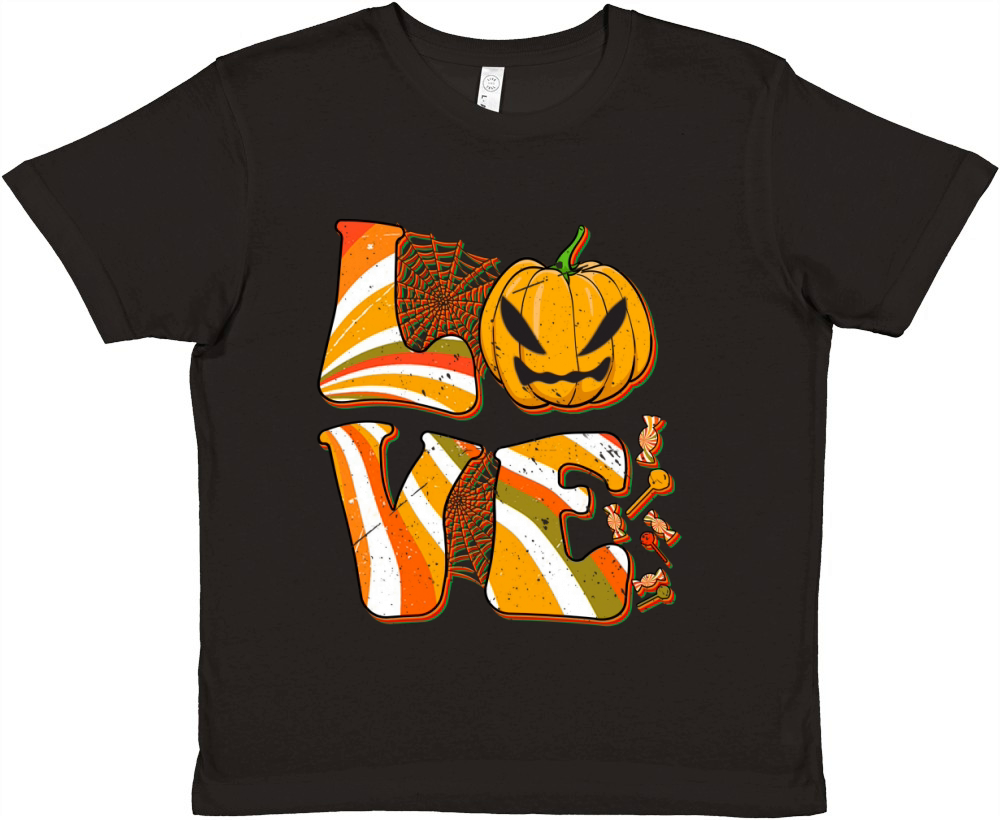 Retro Pumpkin For The Love Of Halloween Costume Party Premium Kids Crewneck T-shirt
