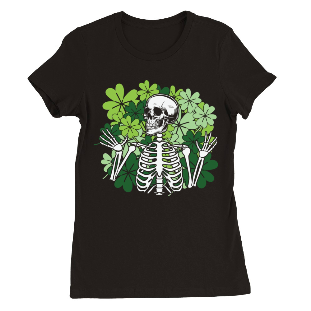 St Patrick s Day Clover Premium Womens Crewneck T-shirt