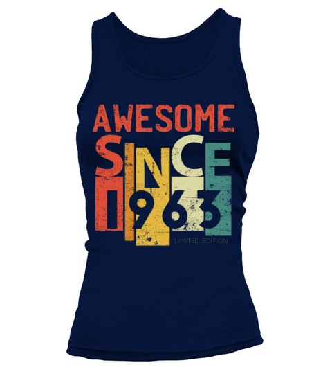 Awesome Since 1963 60th Birthday Retro Classic Tank top Woman