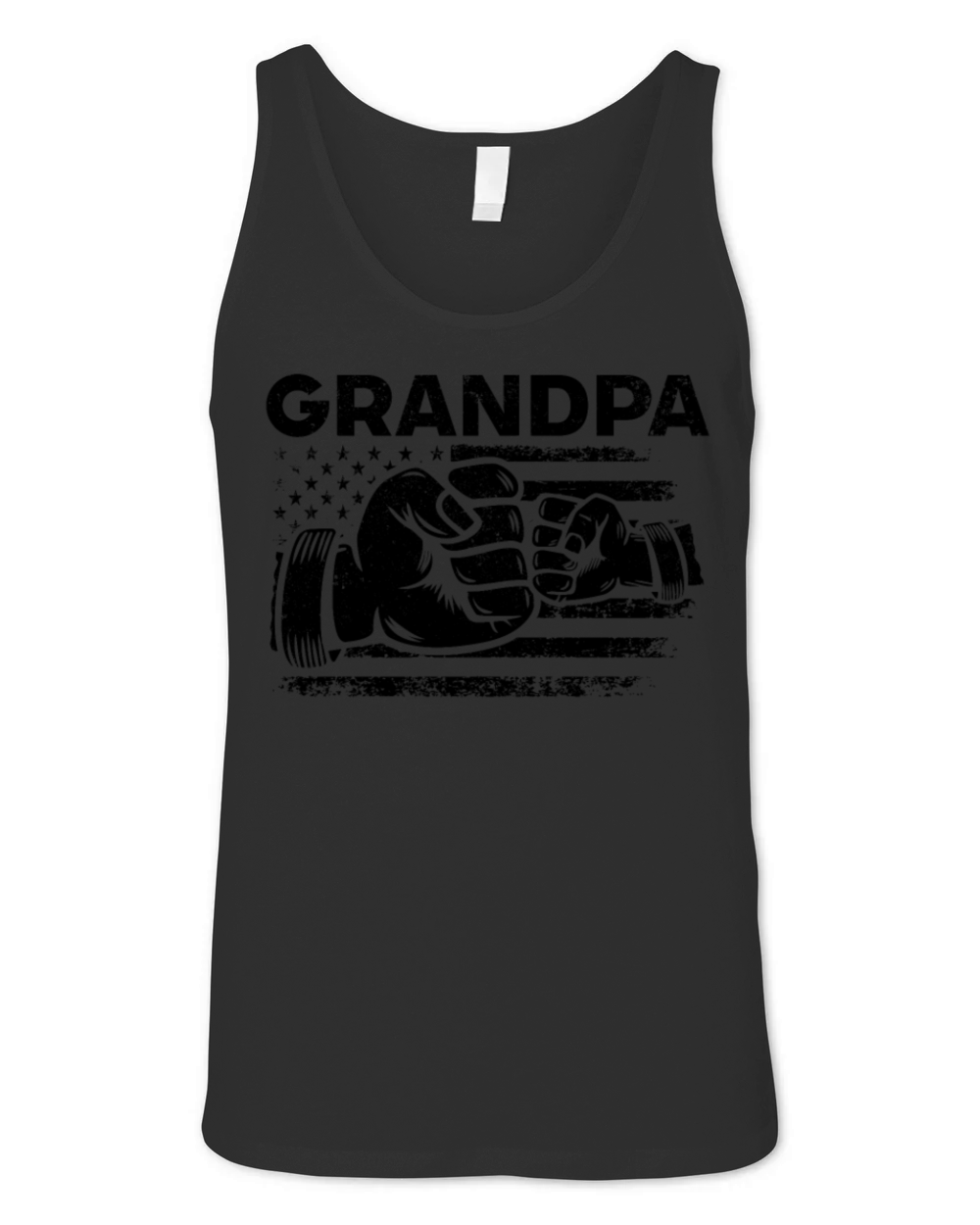 Grandpa Fathers Day Ideas USA Flag Grandpa Father Unisex Jersey Tank