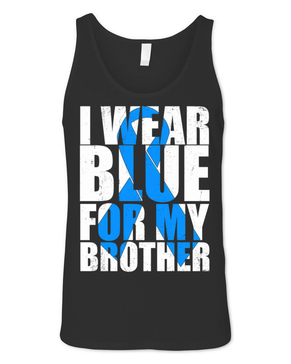 Ribbon Autism I Wear Blue For My Brother Autism Aw Unisex Jersey Tank