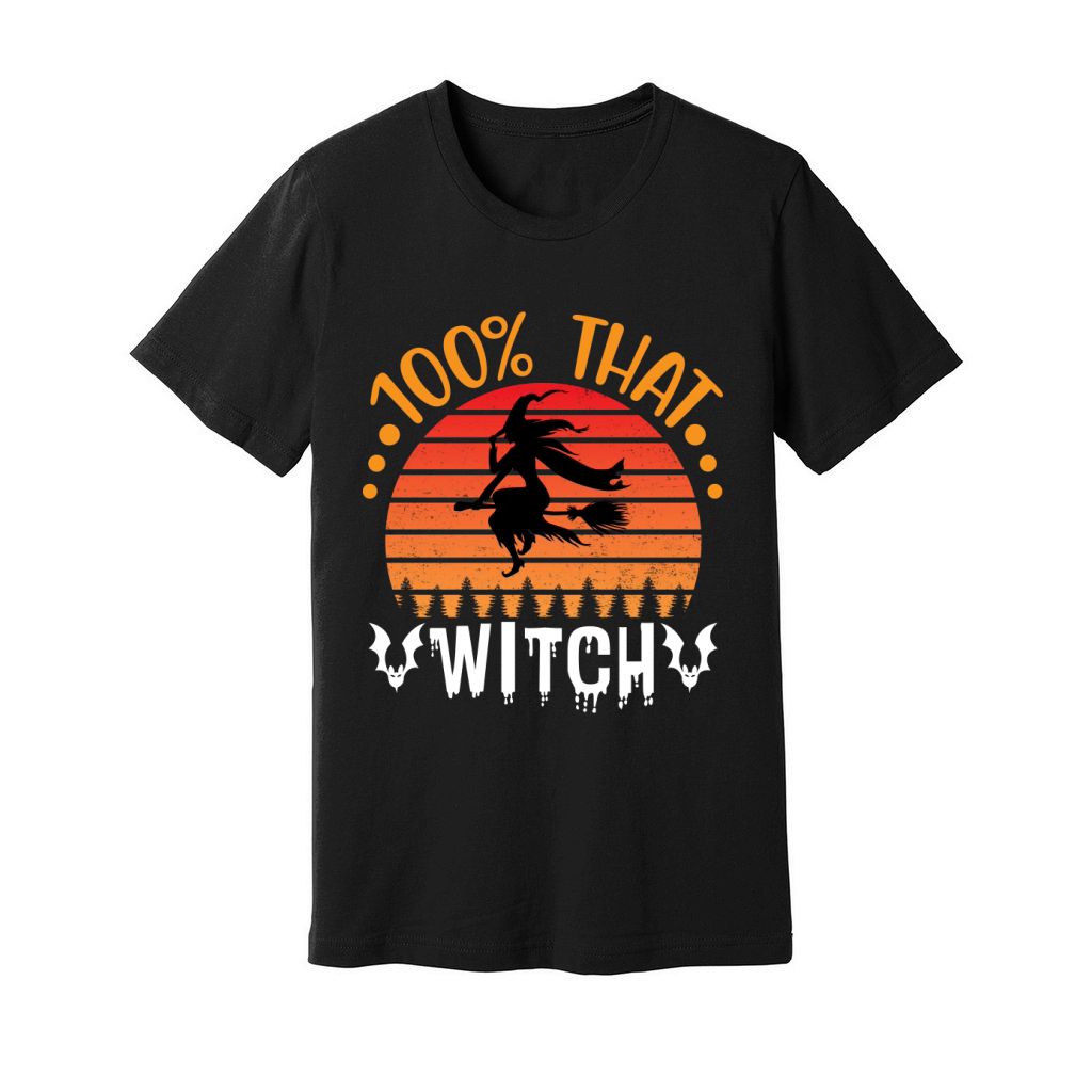 100% That Witch T Shirt Witchy Shirt Halloween Shirts Unisex Jersey Tee
