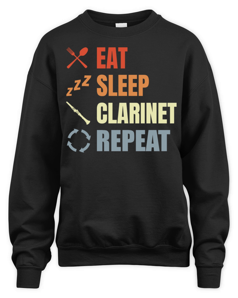 Clarinet Repeat Unisex Premium Crewneck Sweatshirt