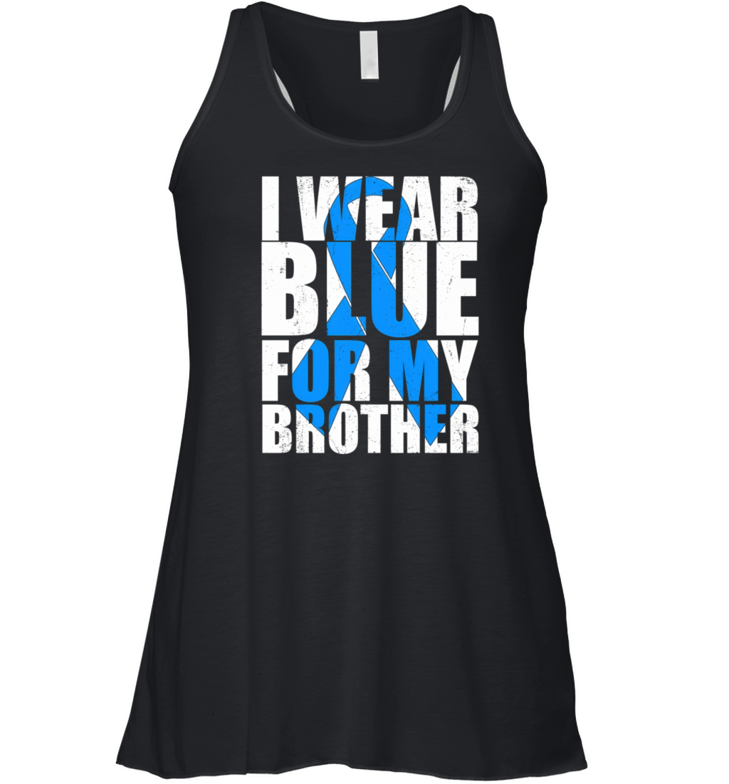 Ribbon Autism I Wear Blue For My Brother Autism Aw Women's Flowy Tank Top