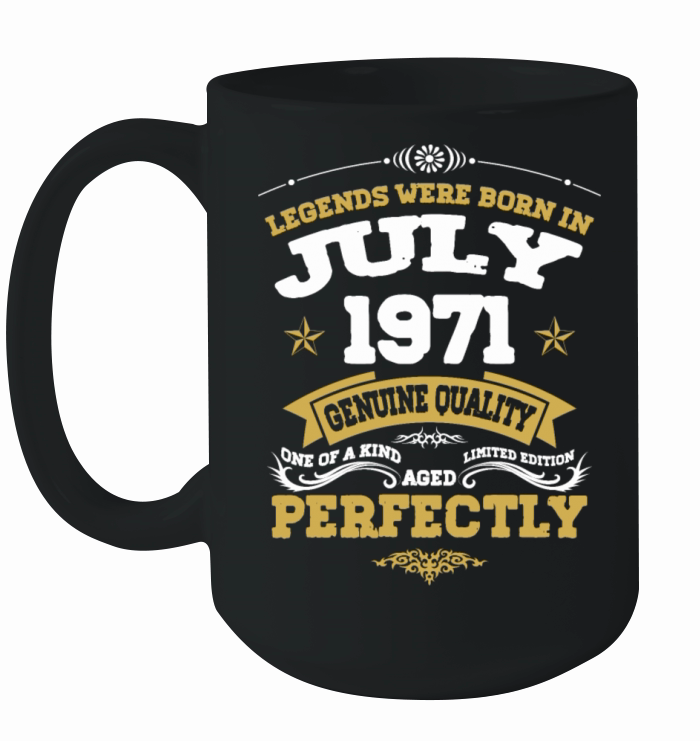 Vintage Aged To Perfection July 1971 Ceramic Mug