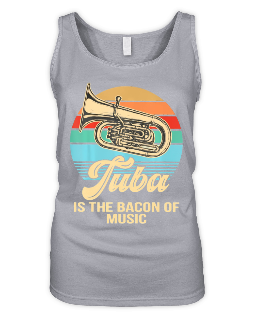 Tuba Is The Cacon Of Music Tuba Vintage Organic Women's Tank Top