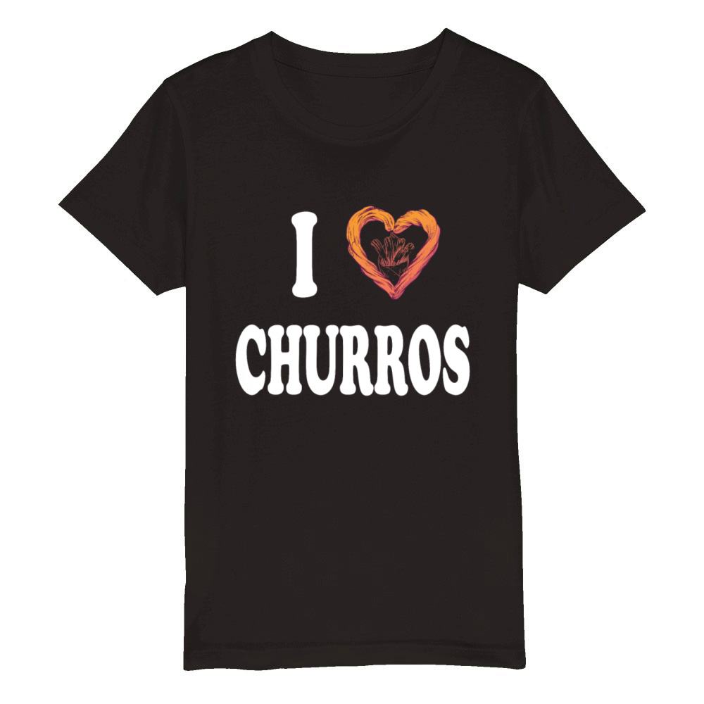 I Heart Churros Vintage Mexican Churros Organic Kids Crewneck T-shirt