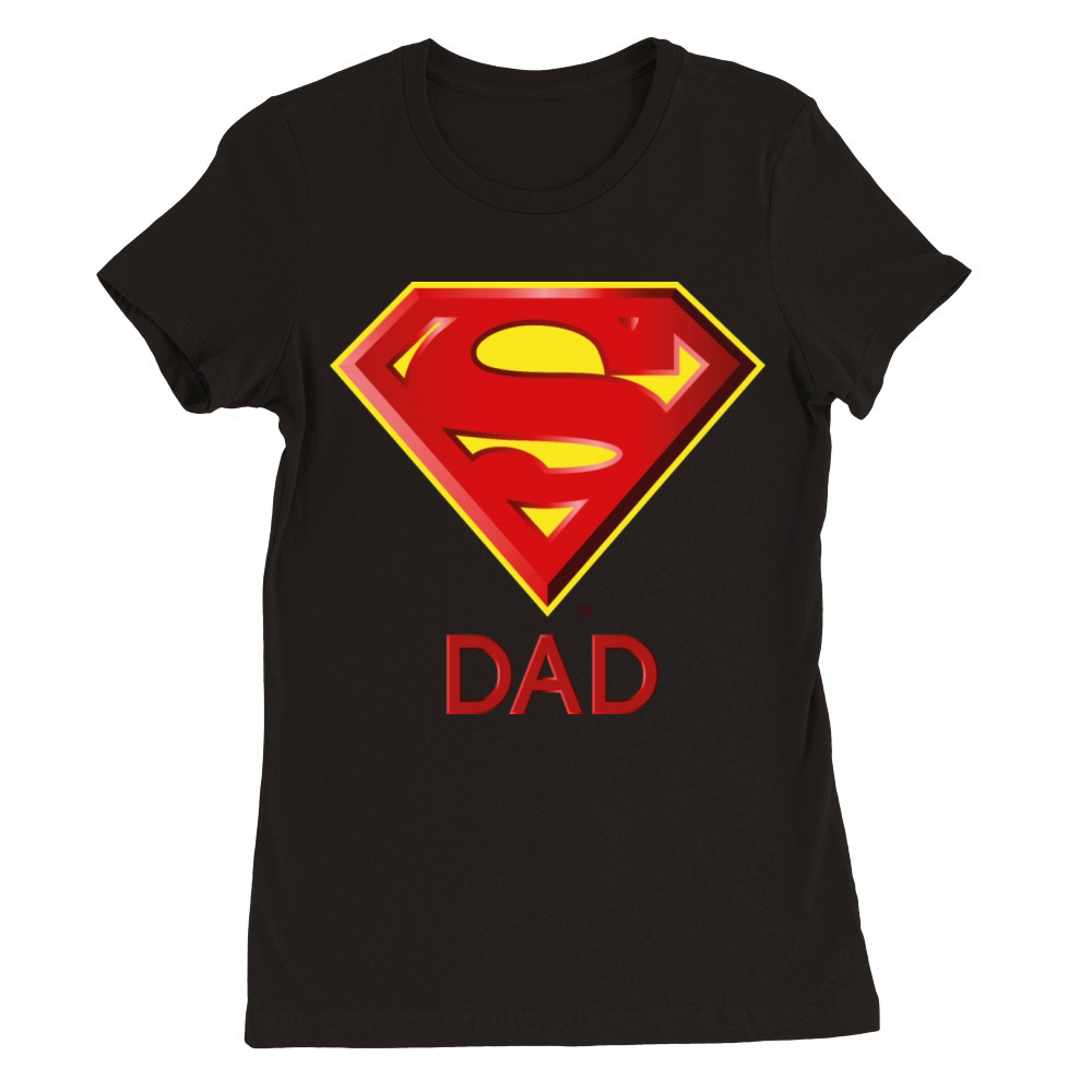 Superman Super DAD Premium Womens Crewneck T-shirt