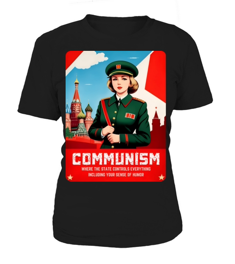 Funny Retro Art Style Soviet Communism USSR Humor Women's T-Shirt