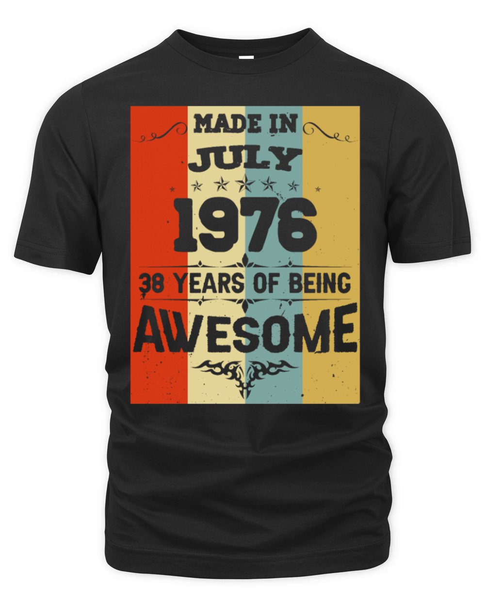 July 1976 Vintage Birthday Present Organic Unisex T-shirt