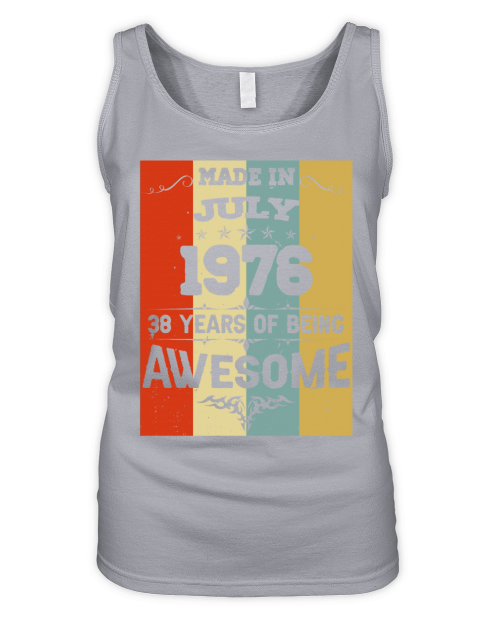 July 1976 Vintage Birthday Present Organic Women's Tank Top