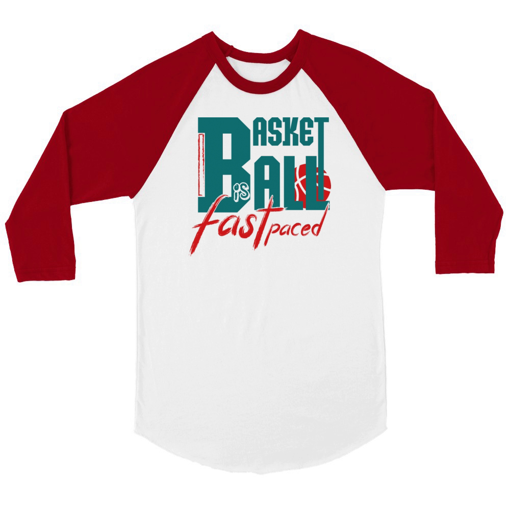 basketball inspirational Unisex ¾ sleeve Raglan T-shirt