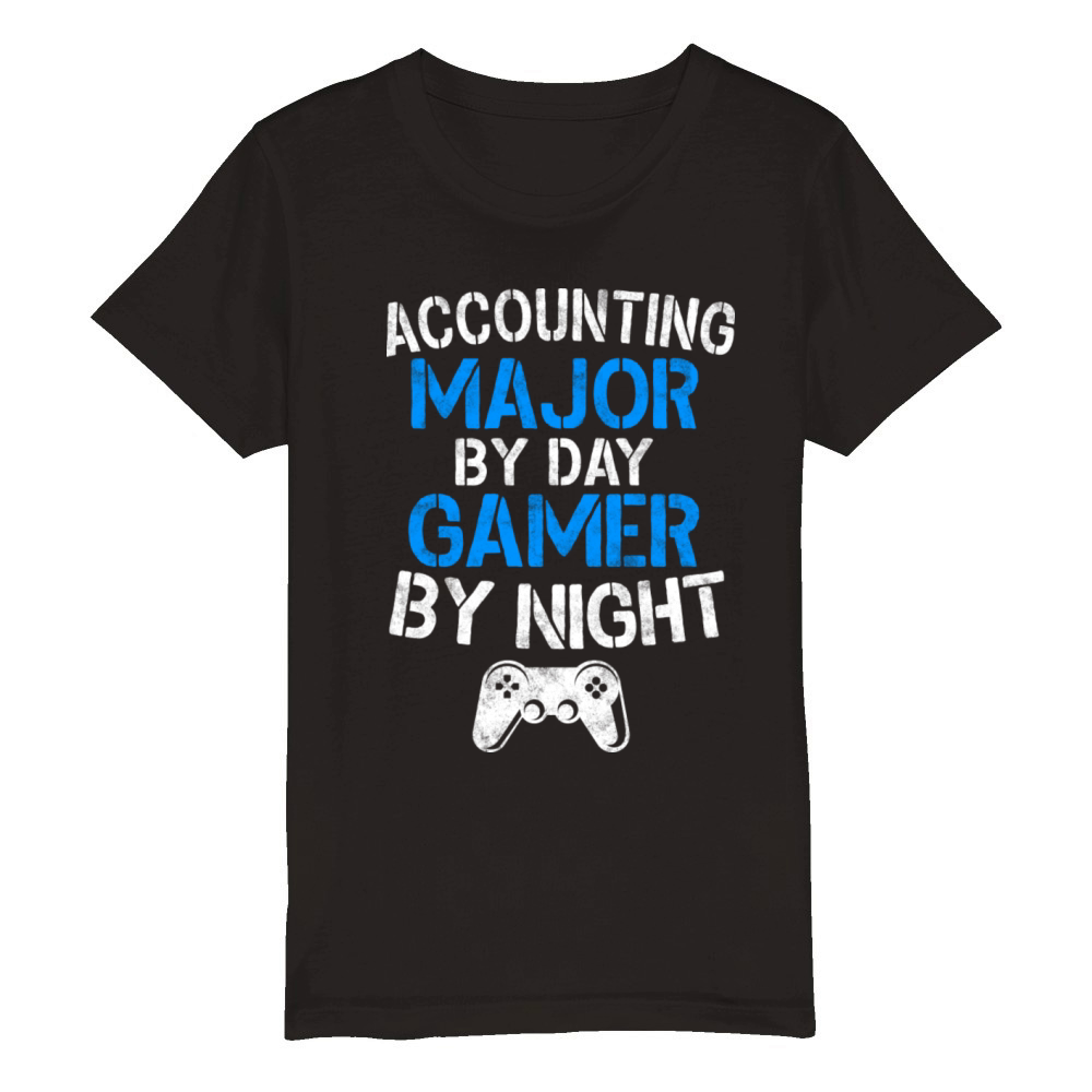 Accounting Major By Day Organic Kids Crewneck T-shirt