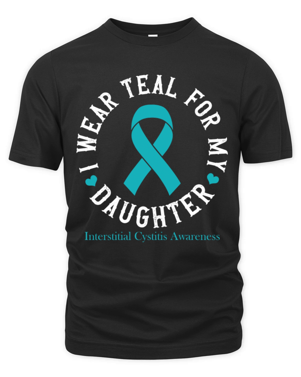 I Wear Teal For My Daughter Interstitial Cystitis Organic Unisex T-shirt
