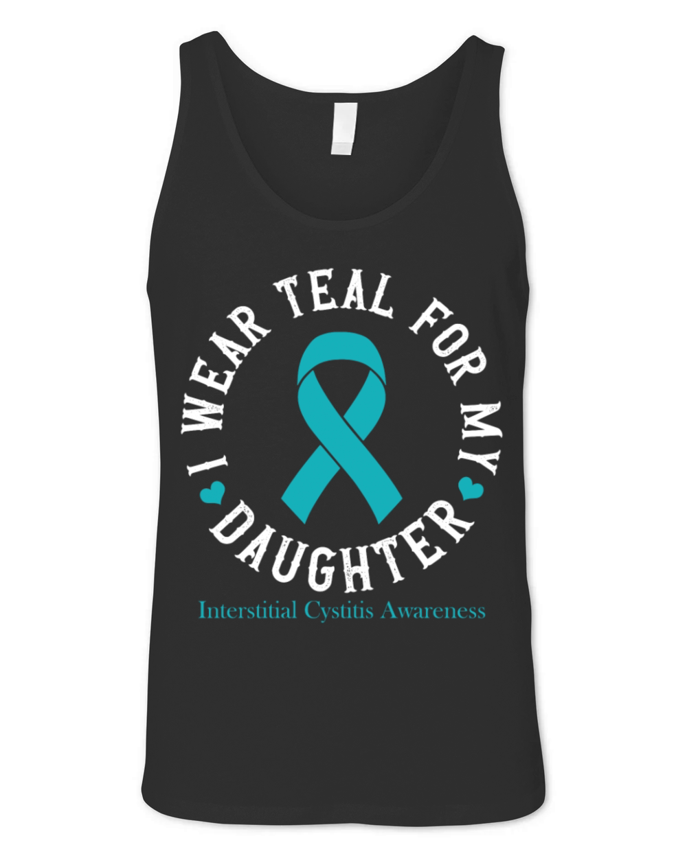 I Wear Teal For My Daughter Interstitial Cystitis Unisex Jersey Tank