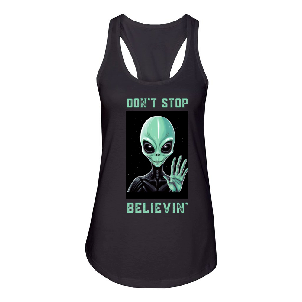 Dont stop believin Women's Racerback Tank