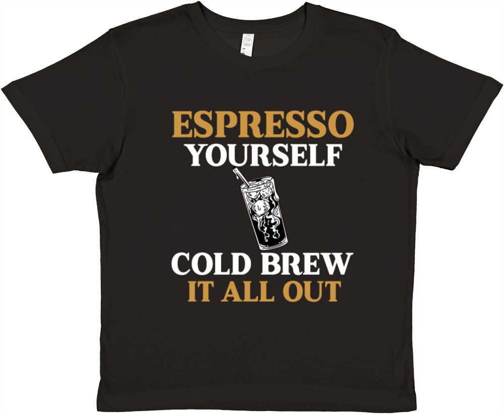 Funny Cold Brew Lover Quote Premium Kids Crewneck T-shirt