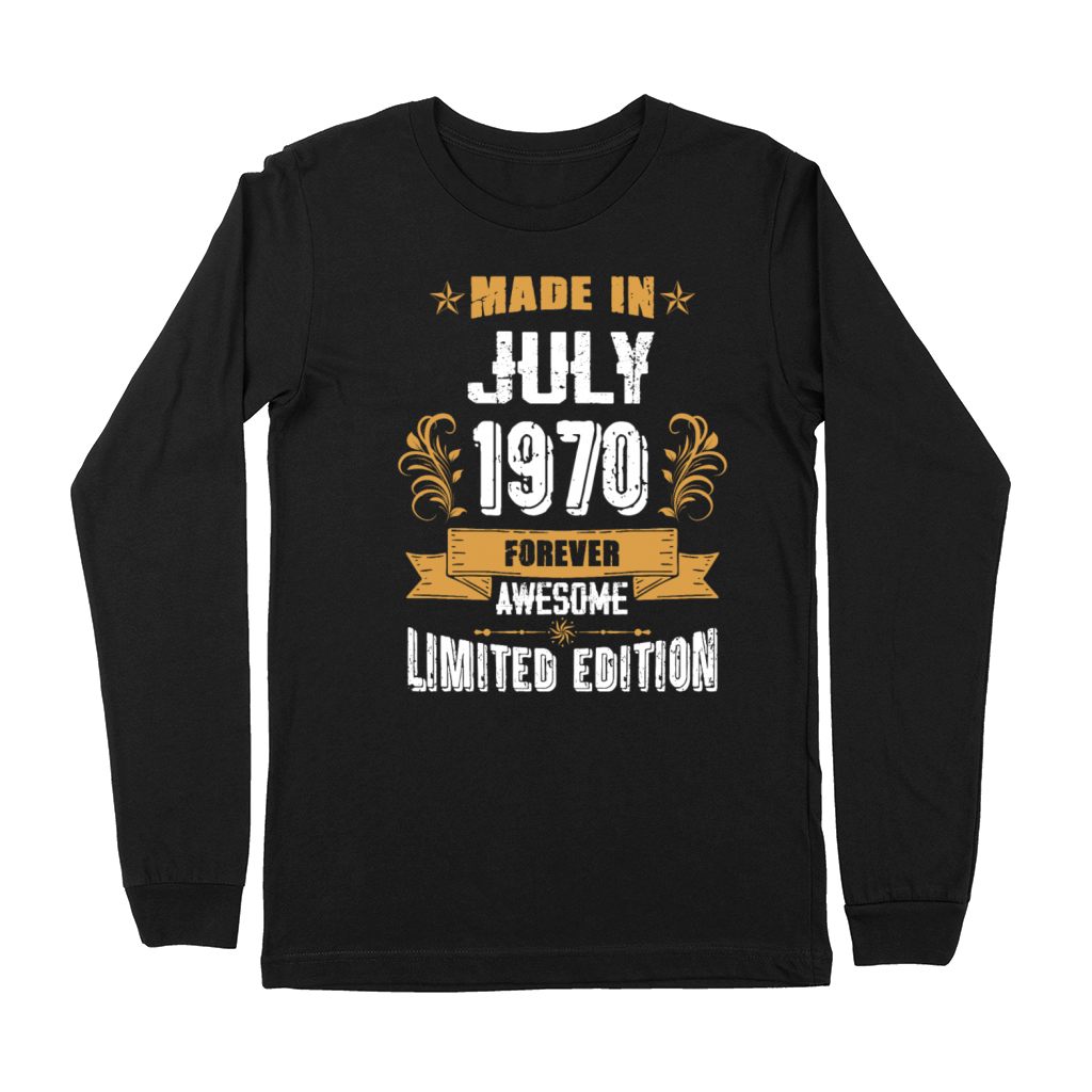 July 1970 Vintage Birthday Present Premium Long Sleeve