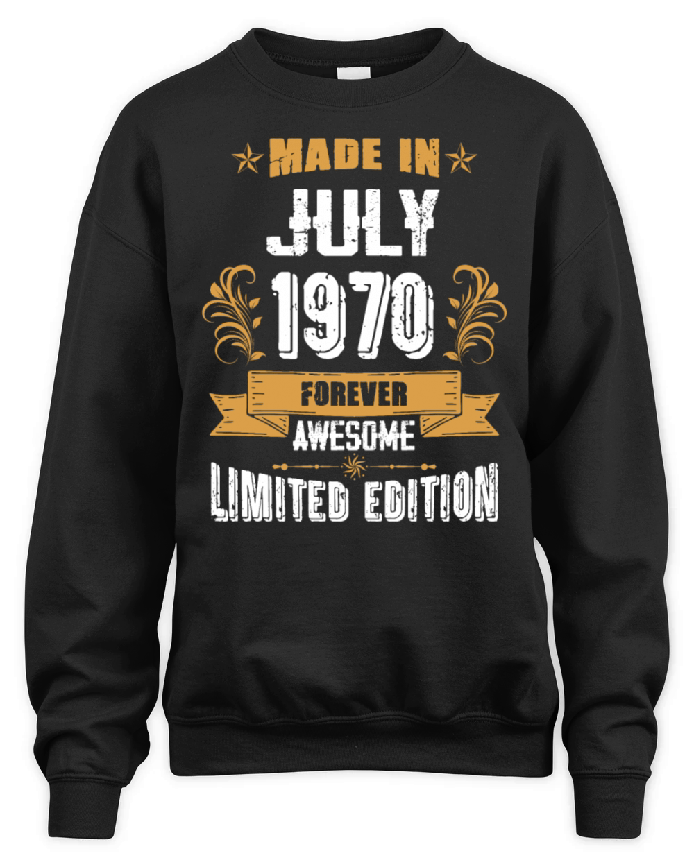 July 1970 Vintage Birthday Present Unisex Premium Crewneck Sweatshirt