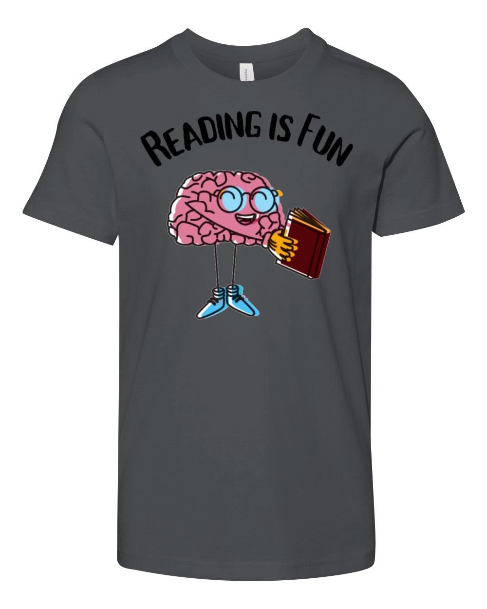 Reading Is Fun Brain Reading Youth Unisex Jersey Tee