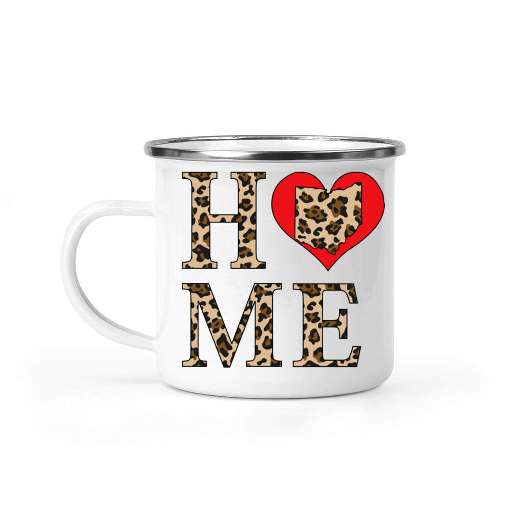 Ohio Home Leopard Print Camping Mug