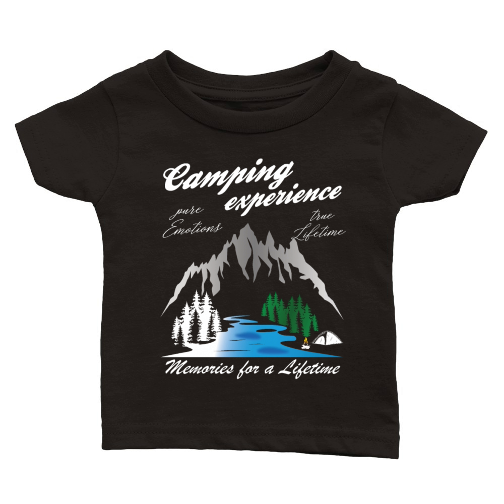 Camping Experience Camper Vintage Classic Baby Crewneck T-shirt
