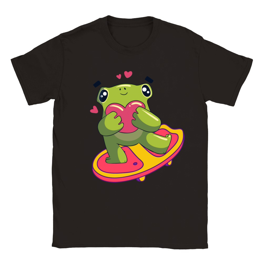 Skateboarding Frog Classic Kids Crewneck T-shirt