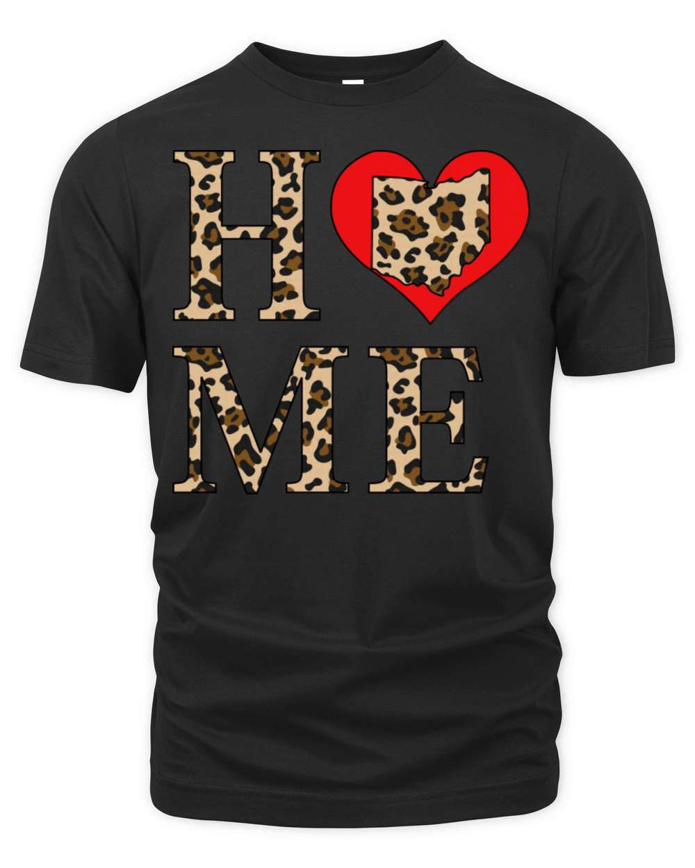 Ohio Home Leopard Print Organic Unisex T-shirt