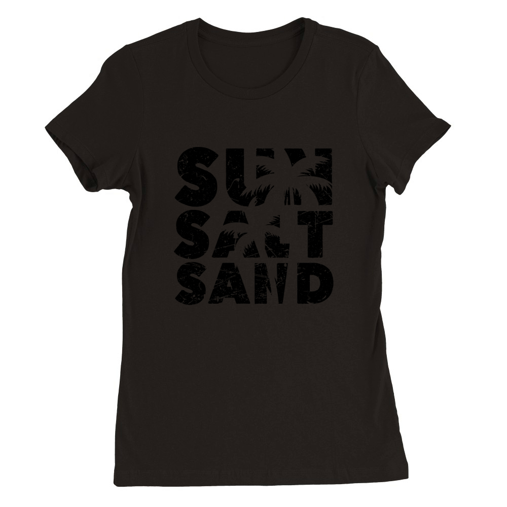 sun salt sand sublimation Premium Womens Crewneck T-shirt