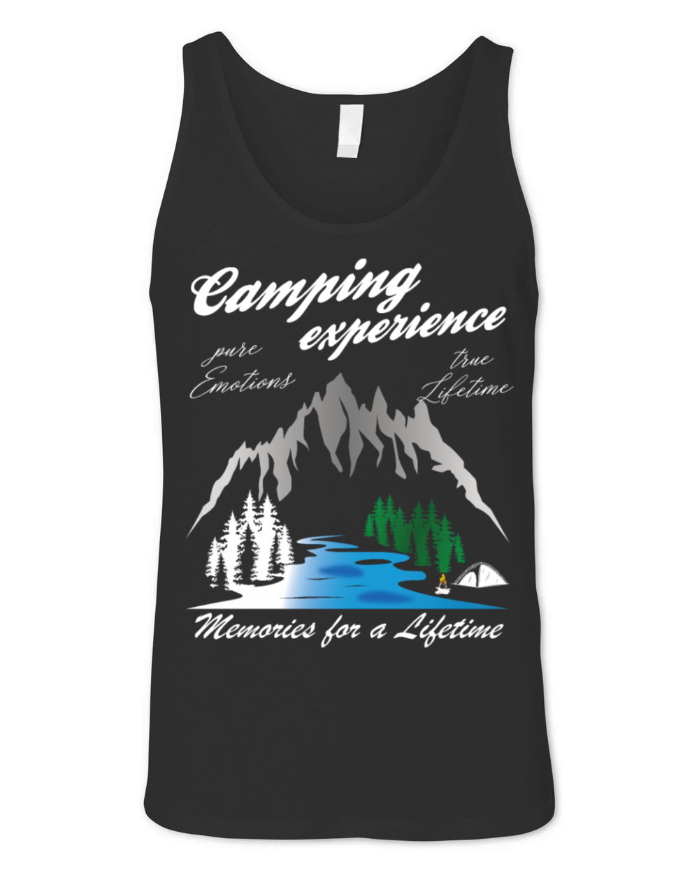 Camping Experience Camper Vintage Unisex Jersey Tank
