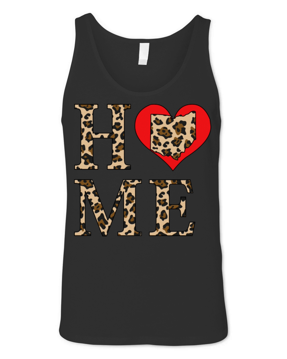 Ohio Home Leopard Print Unisex Jersey Tank