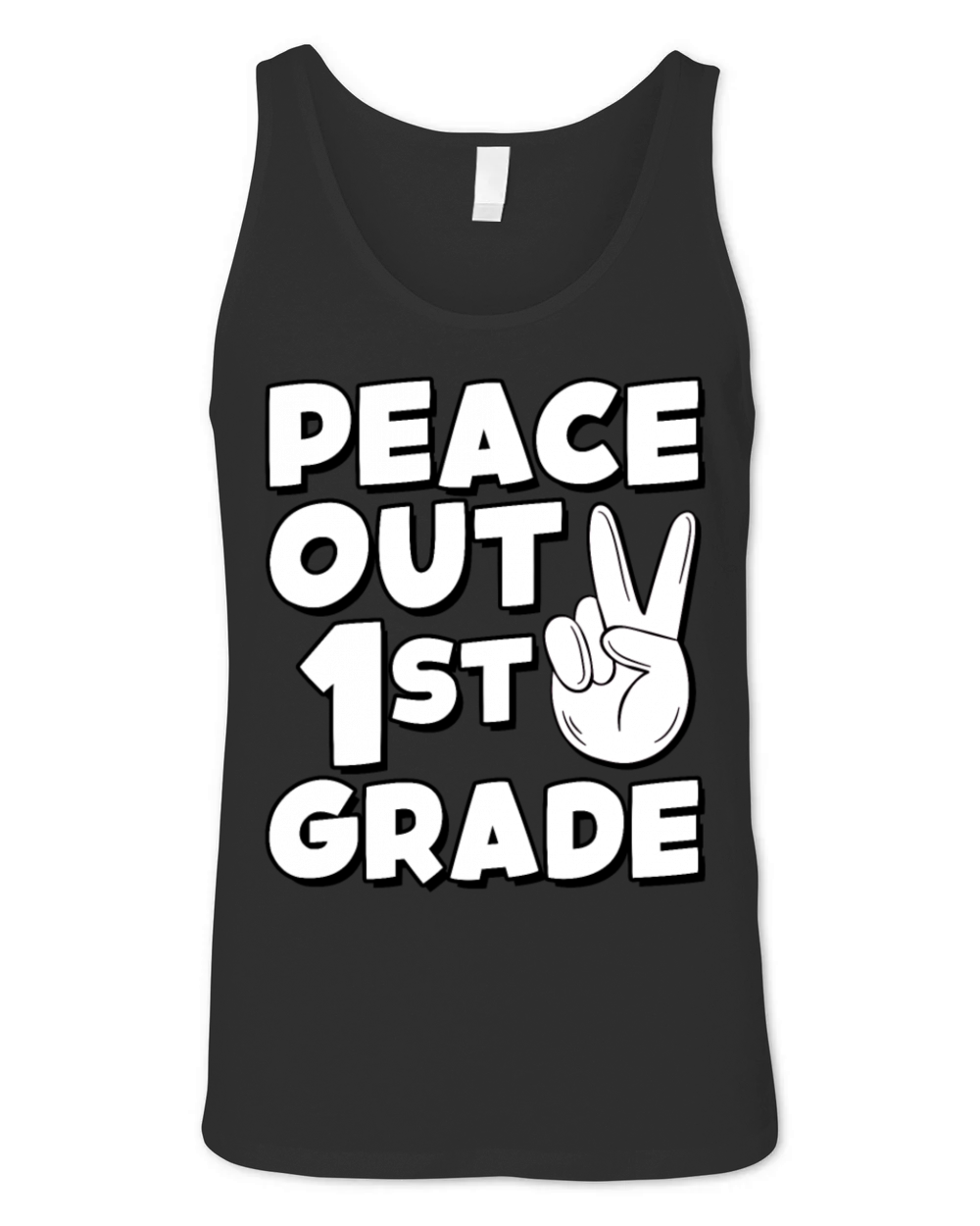 Peace Out 1st Grade Unisex Jersey Tank