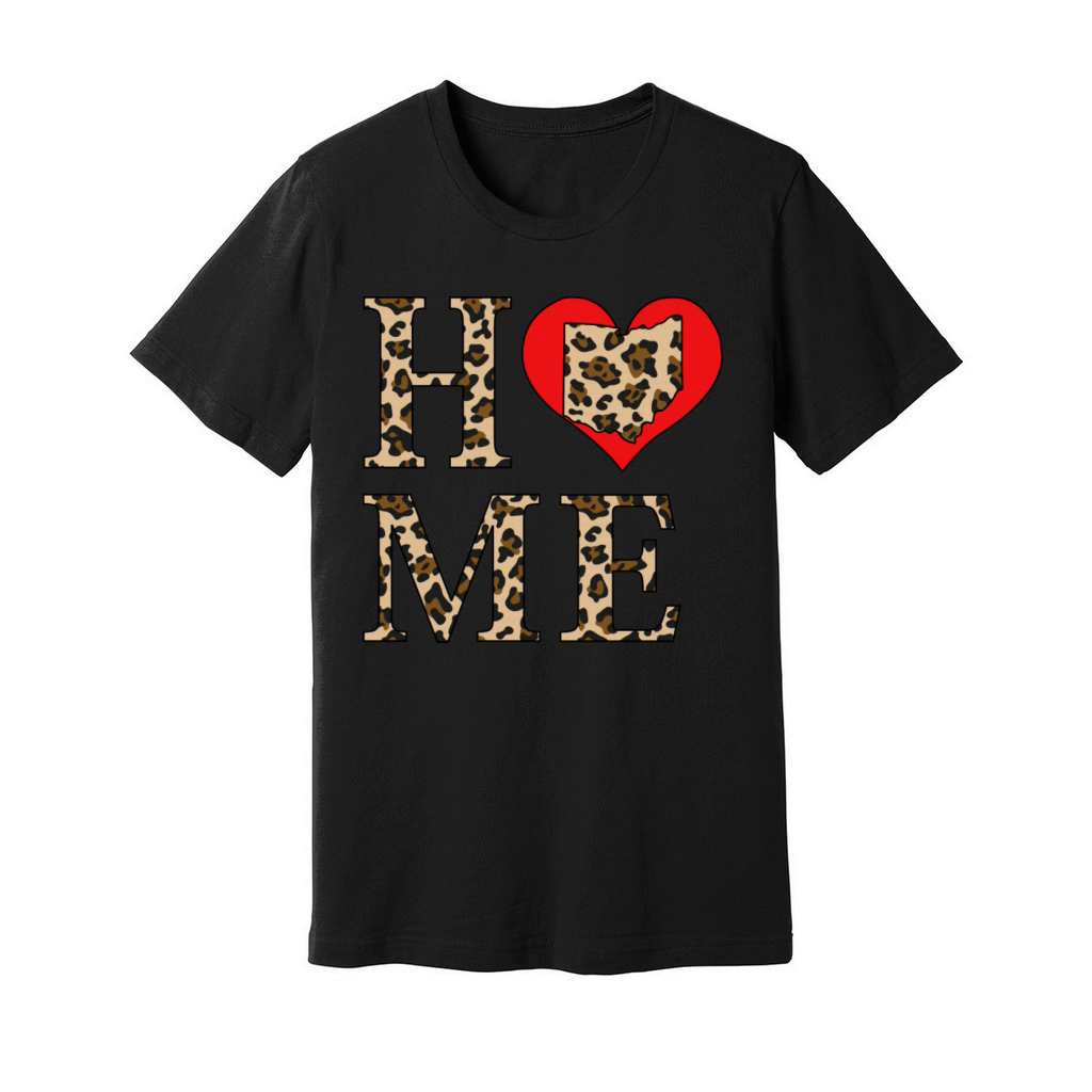 Ohio Home Leopard Print Unisex Jersey Tee