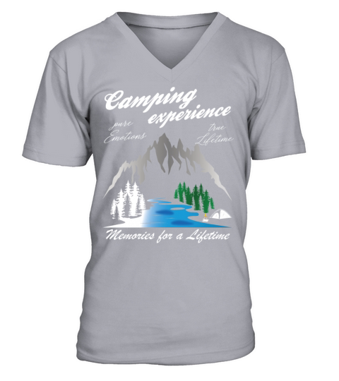 Camping Experience Camper Vintage V-Neck T-shirt