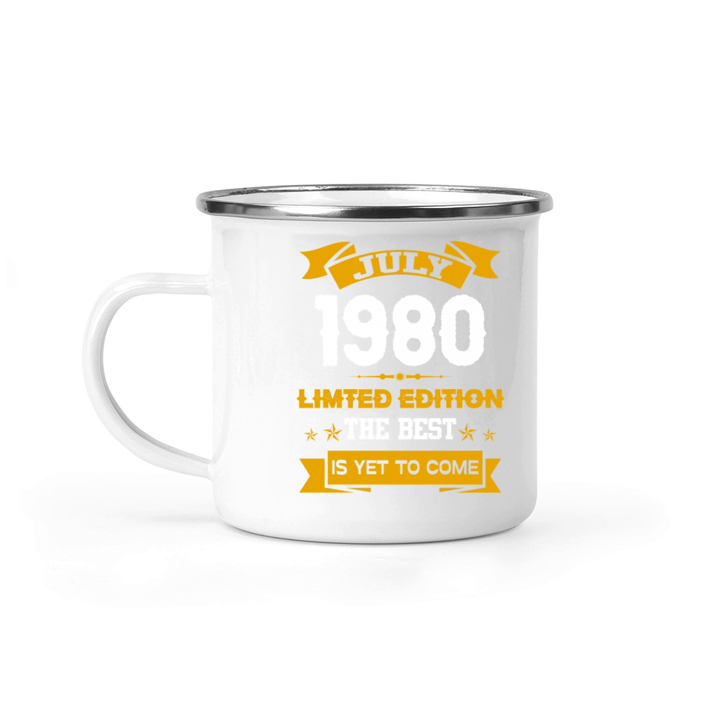 July 1980 Birthday Surprise Camping Mug