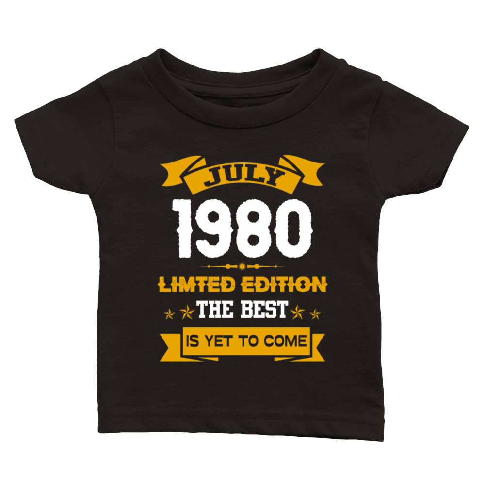 July 1980 Birthday Surprise Classic Baby Crewneck T-shirt