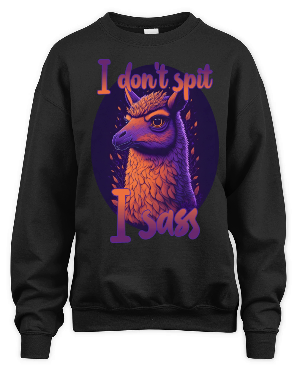Lama puns design Unisex Premium Crewneck Sweatshirt