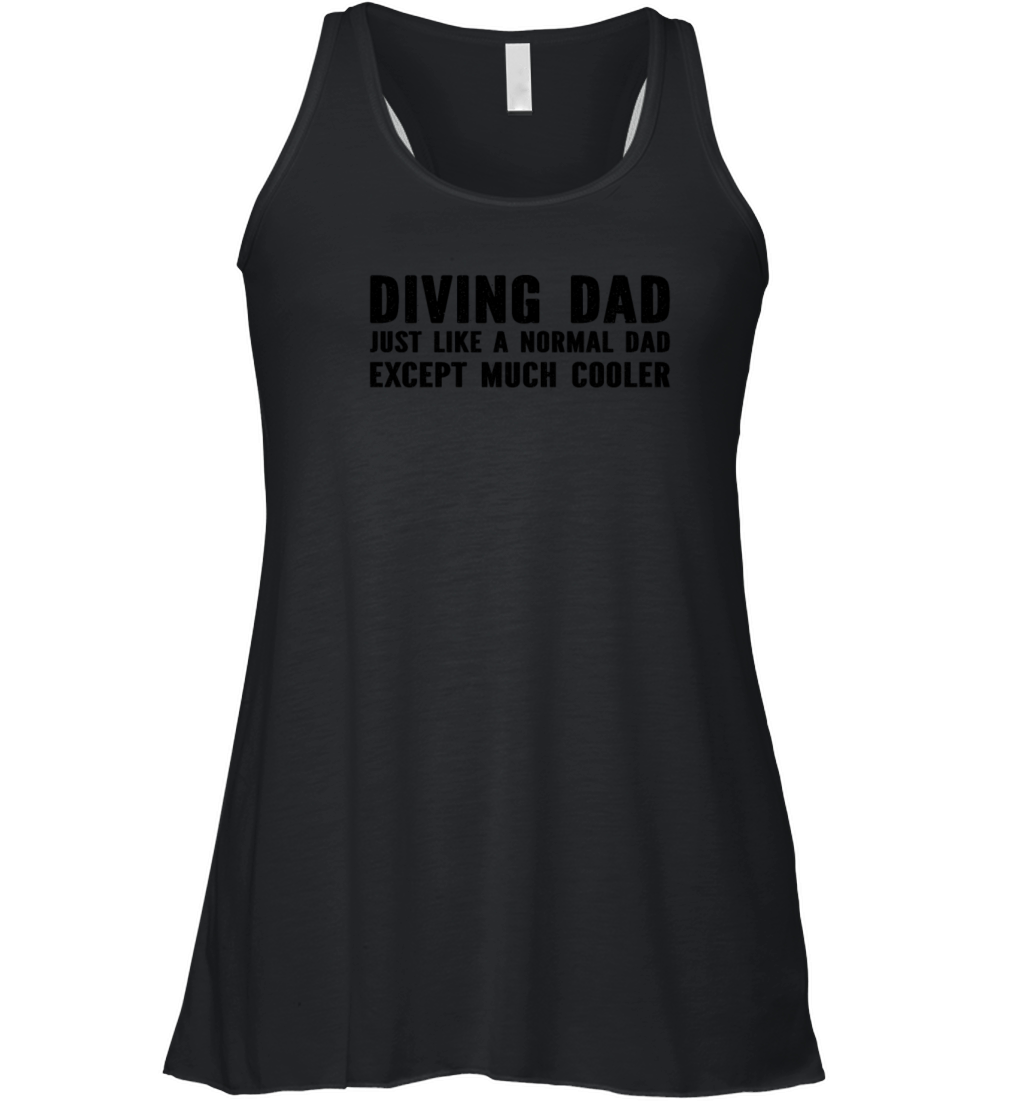 Diver Dad Underwater Diving Dad Women's Flowy Tank Top