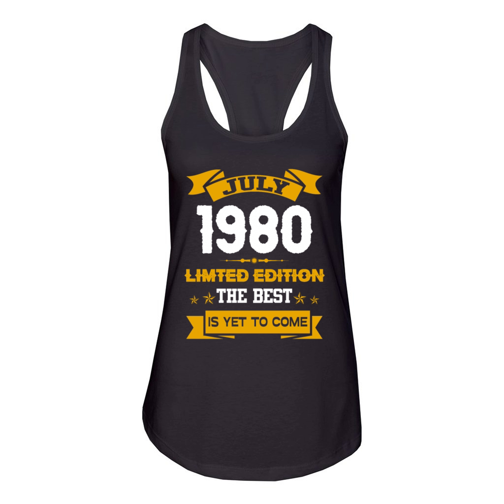 July 1980 Birthday Surprise Women's Racerback Tank