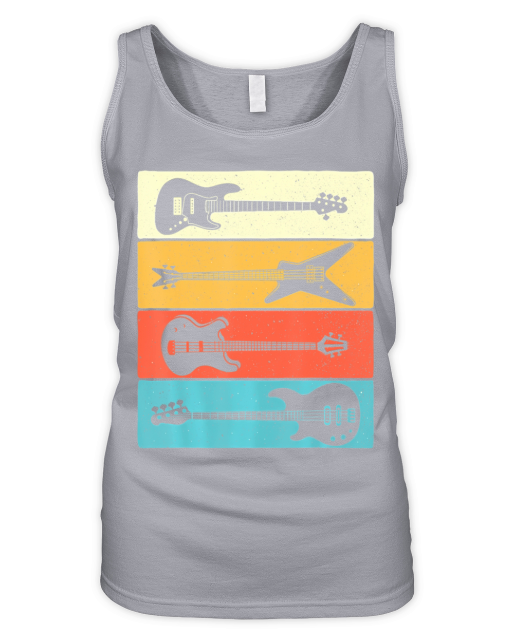 Retro Vintage Guitars Bass Guitar Music Lover Organic Women's Tank Top
