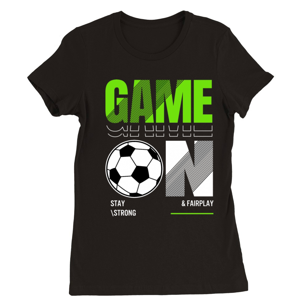 Football typography for print t shirt Premium Womens Crewneck T-shirt