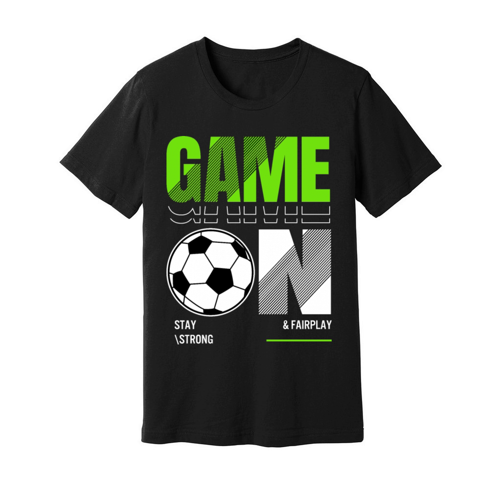 Football typography for print t shirt Unisex Jersey Tee