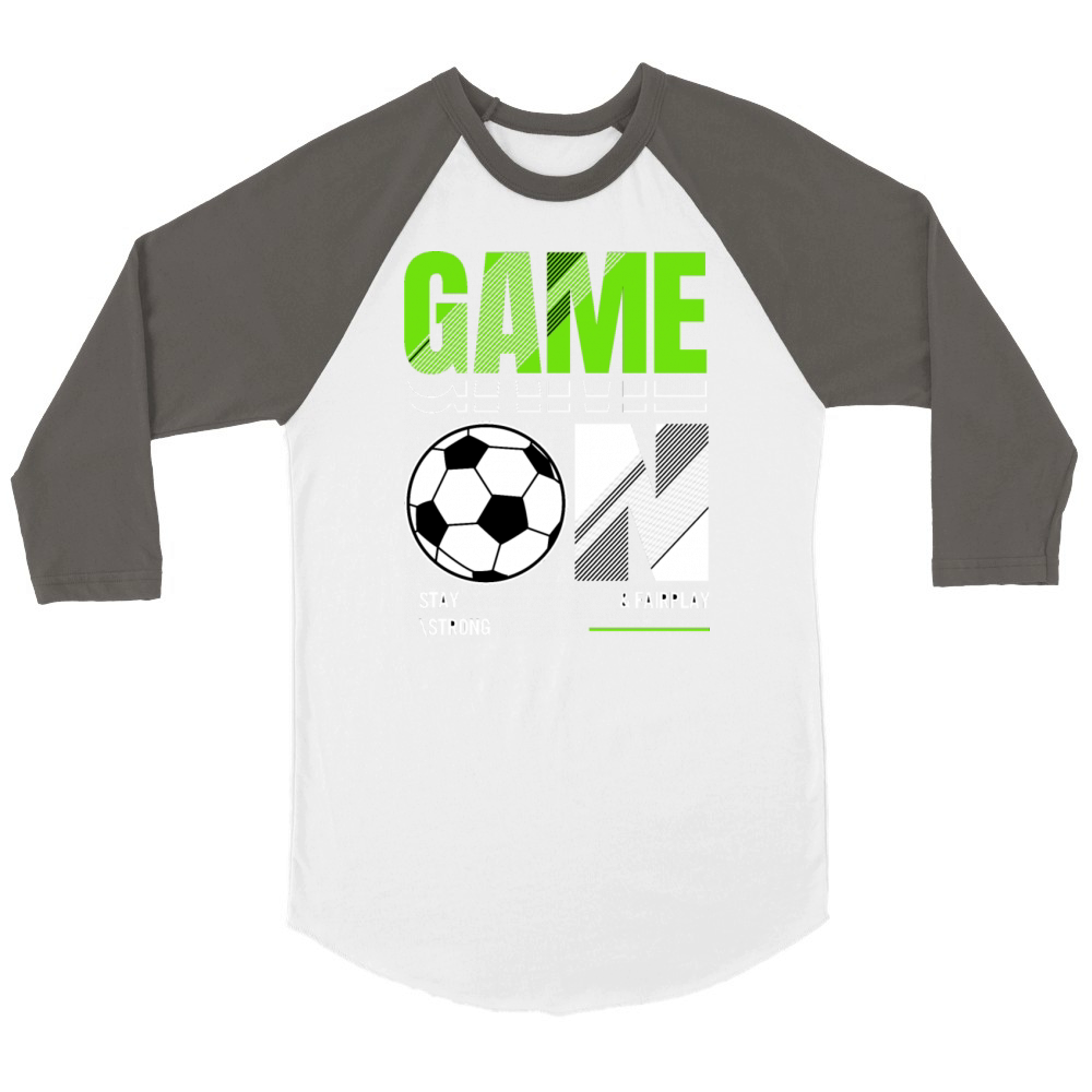 Football typography for print t shirt Unisex ¾ sleeve Raglan T-shirt