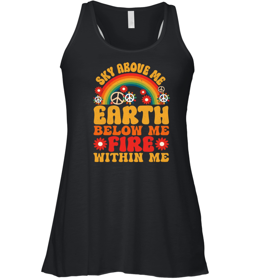 Hippie Quote Groovy Peace Women's Flowy Tank Top