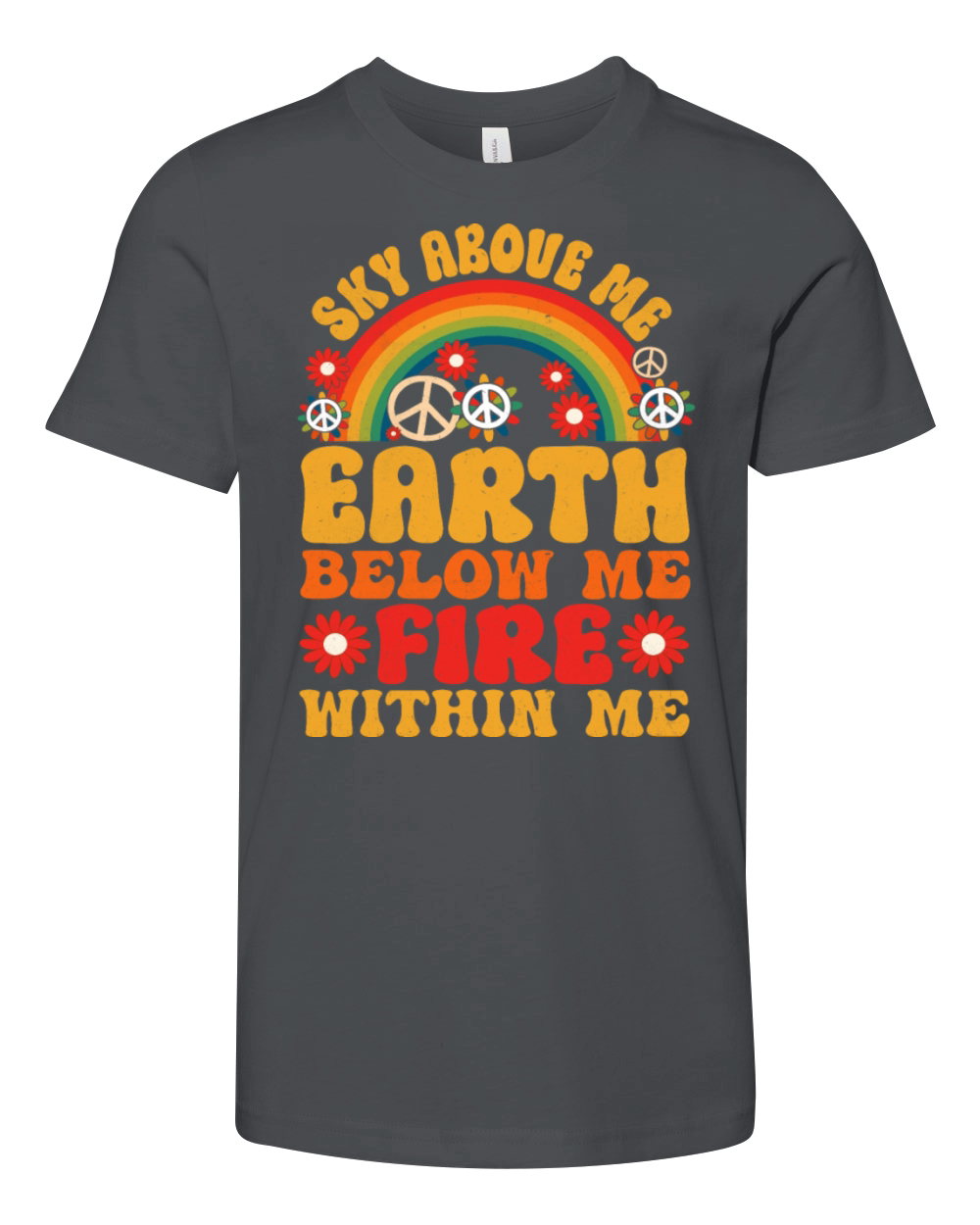 Hippie Quote Groovy Peace Youth Unisex Jersey Tee