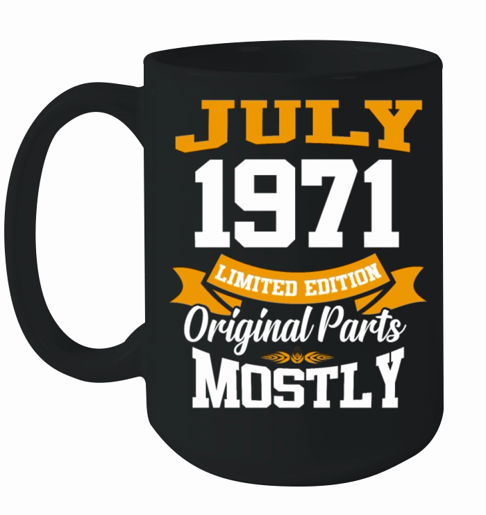 July 1971 Vintage Birthday Present Ceramic Mug