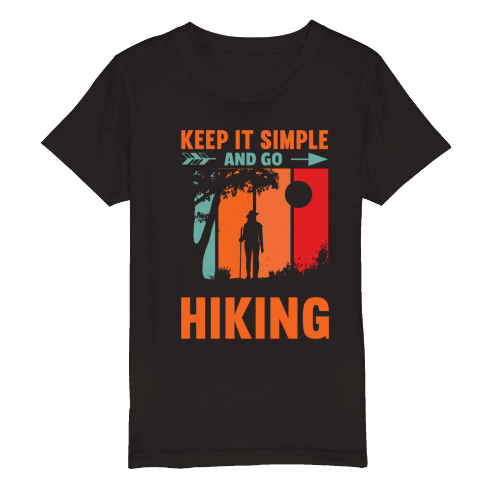 Hiking Mountains Nature Outdoor Therapy Organic Kids Crewneck T-shirt