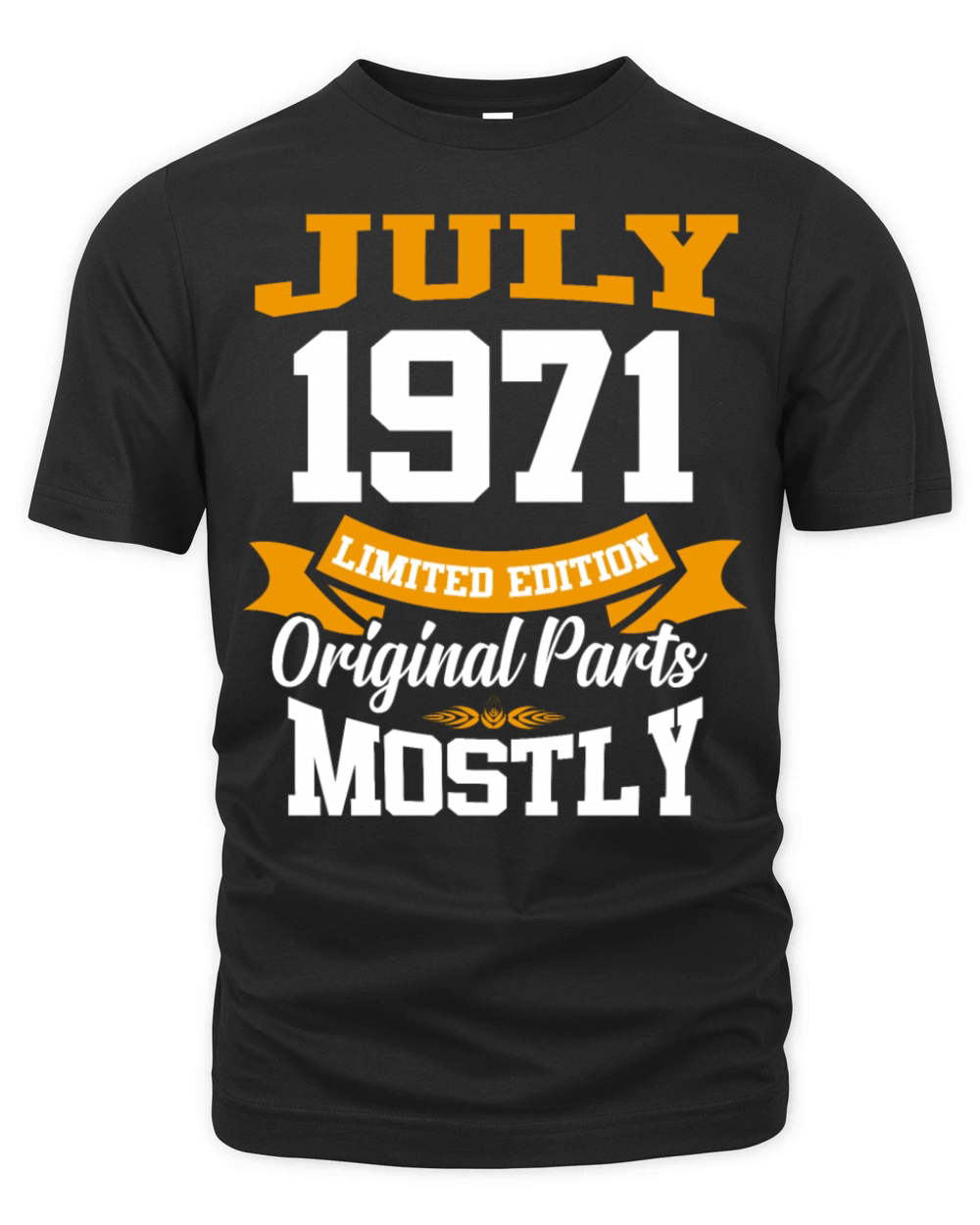 July 1971 Vintage Birthday Present Organic Unisex T-shirt